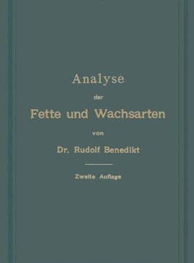 【预订】Analyse Der Fette Und Wachsarten