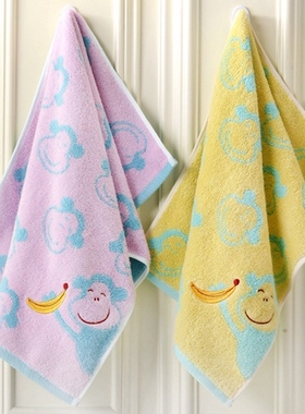 金号正品 纯棉提缎绣花小毛巾 T1087H 高档童巾 柔软吸水 新款