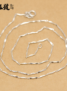 纯银电镀白金饰品元宝链