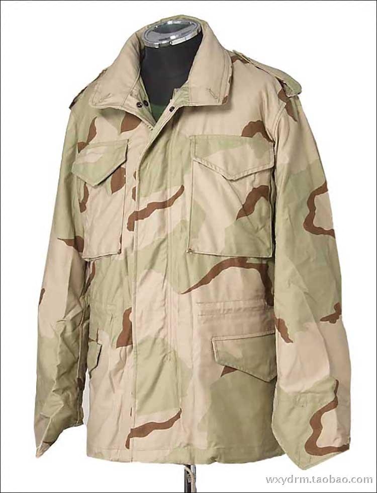 【全新军版】美国公发三色沙漠迷彩 m65 三沙 风衣 xsr xss 塑拉