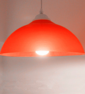 限时优惠大红色塑料卤菜吊灯板栗灯罩水果凉拌蔬菜肉铺简约餐厅灯