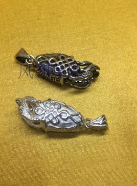 爆款推荐纯银动物牙齿防裂牙齿加工套大牙包银套吊坠厂家镶嵌定制