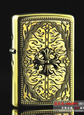 包邮原装正品ZIPPO 防风打火机 纯铜火焰十字架 限量版 煤油