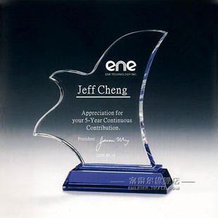 高档金属老鹰奖杯 水晶雄鹰奖杯定制 大鹏展翅 庆典礼品 纪念品