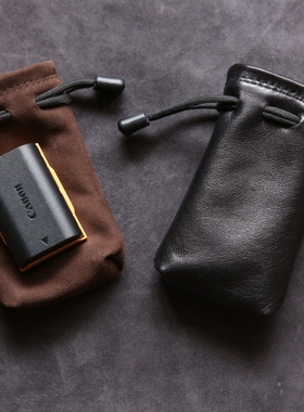 TONYFAY羊皮束口袋相机电池包充电器包数据线收纳包眼罩包附件包