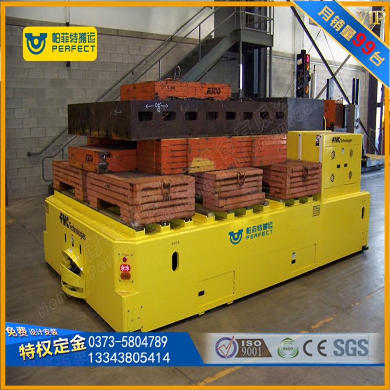 可旋转式无轨胶轮车工件转运车管道小车电瓶电动轨道平车