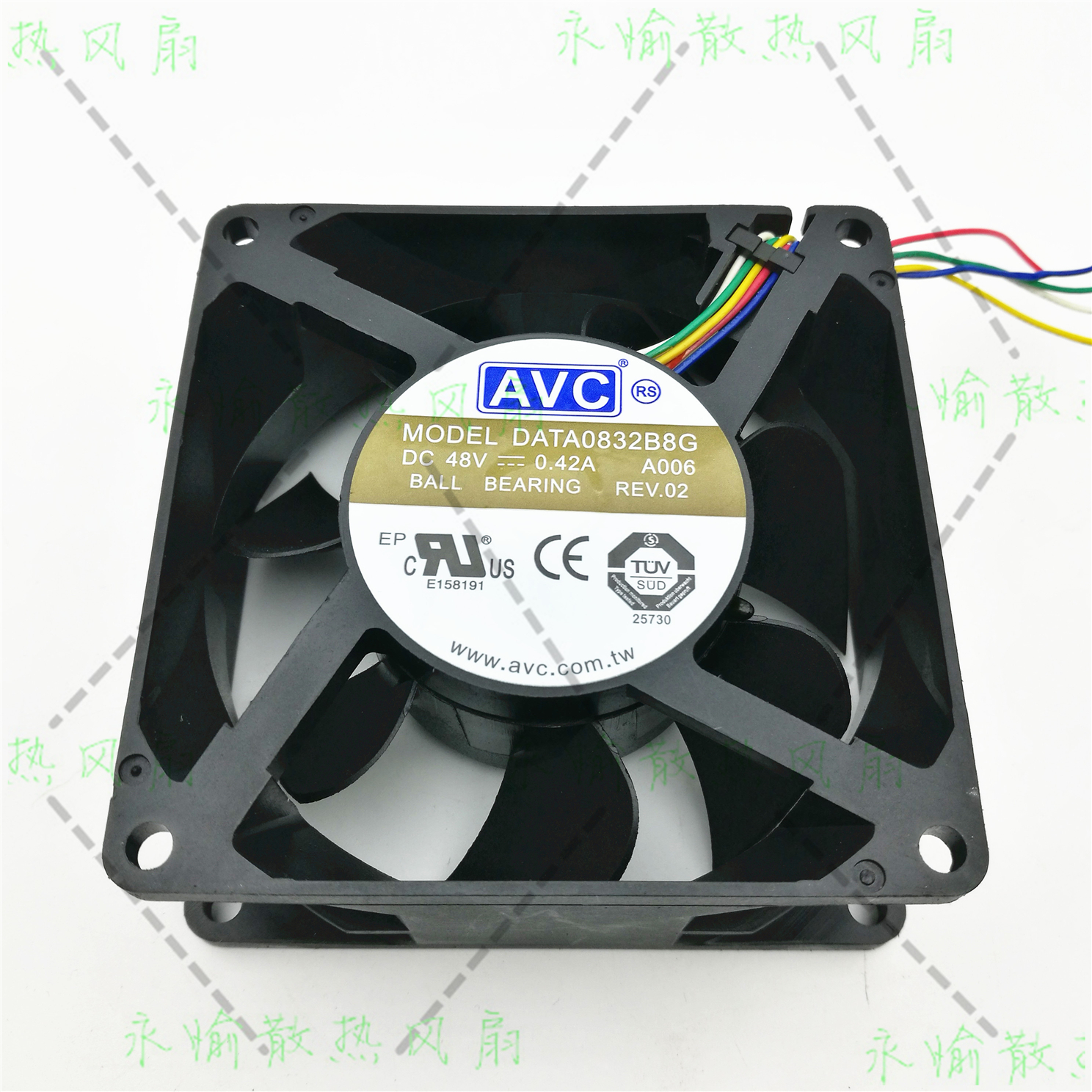 原装 AVC DATA0832B8G 48V 0.42A 8CM 8032 5线PWM服务器散热风扇