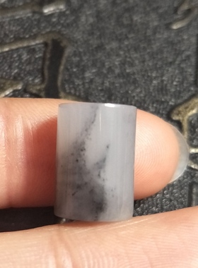 青花籽料桶珠挂坠新疆和田玉