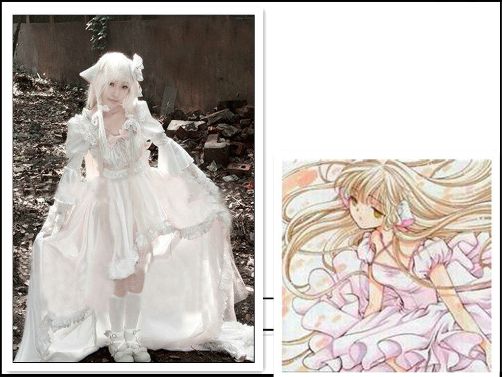cosplay动漫人型电脑天使心小叽白色华丽礼服免邮定制