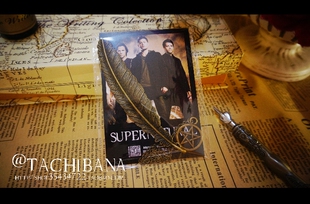 SPN邪恶力量supernatural书签 五芒星 天使 羽毛书签