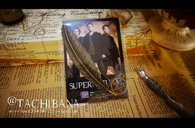 SPN邪恶力量五芒星天使羽毛书签