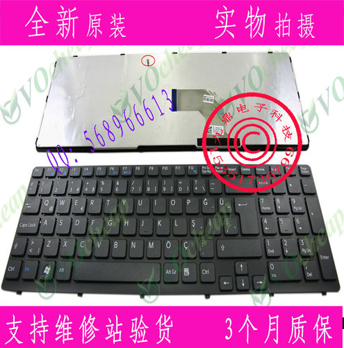 本款键盘为全新原装正品，支持专卖店验货。 图片是拍实物图的.图1土耳其文 33. 图2 大回车英文 48.