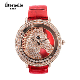 法国Eternelle奥地利水晶手表 欧美风时尚石英腕表杂志款时装表