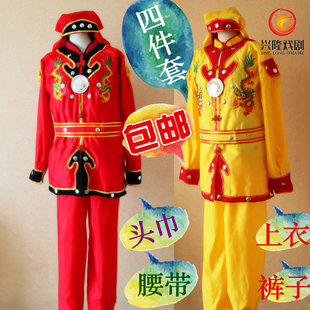 男女打鼓服装民族演出舞蹈秧歌服装男士舞龙舞狮锣鼓婚嫁轿夫服装