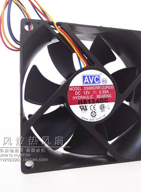 AVC 8025 12V 0.35A 8厘米 4线温控 CPU 机箱风扇DS08025R12UP30