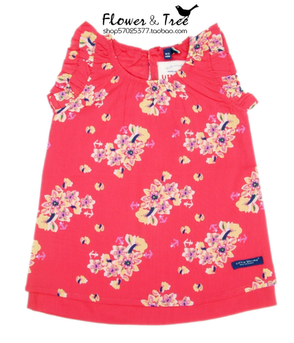 国内现货】欧洲正品 Little Shrimp女童宝宝纯棉花朵连衣裙