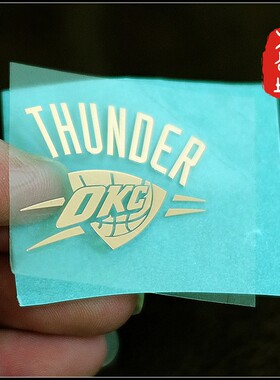 木公坊 NBA队徽 俄克拉荷马雷霆杜兰特 笔记本 pad 手机 金属贴纸