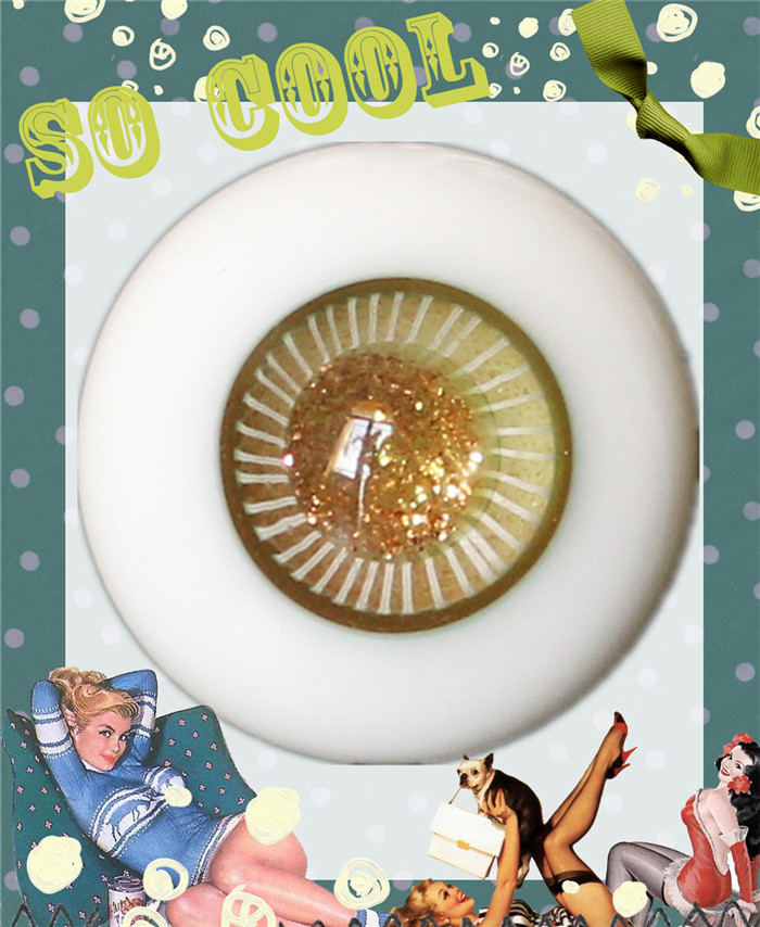 BJD娃娃眼睛1618mm金沙玻璃眼珠