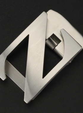 316纯不锈钢自动扣皮带头扣头男士防过敏腰带扣头配件Z字母3.5