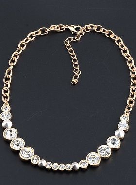 欧美饰品宝石朋克风短款项链