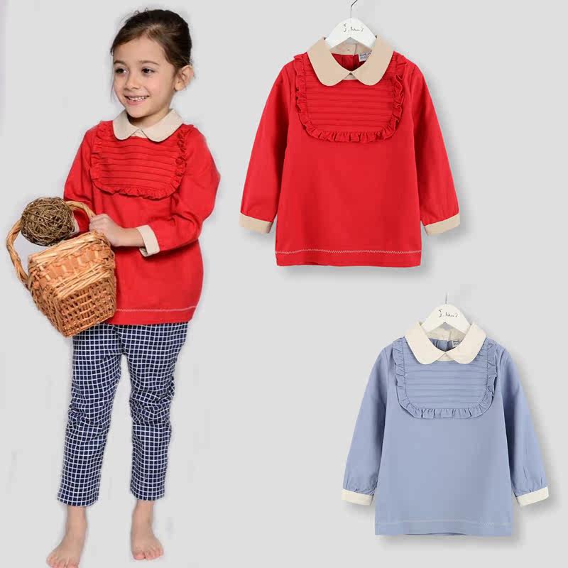 Chemise fille à manche longue en coton - Ref 2085719 Image 1