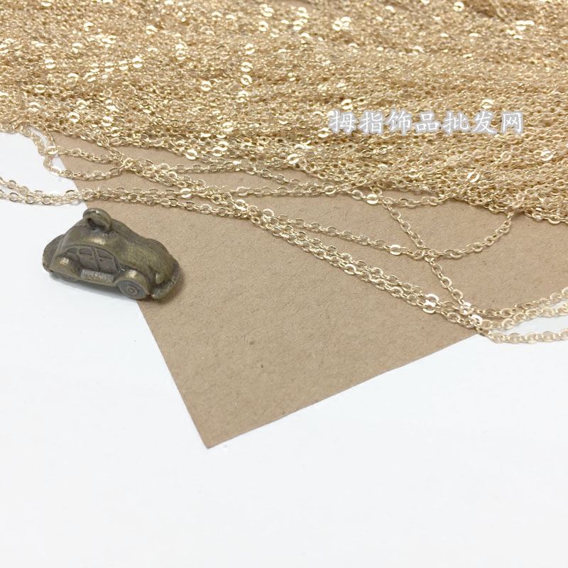 1.8MM 구리 체인 DIY 쥬얼리 액세서리 귀걸이 술 0.8M 금속 체인 목걸이 플랫 O 체인