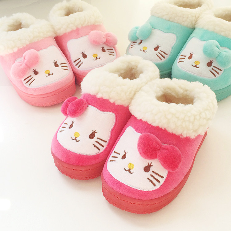 Pantoufles enfants en suède pour hiver - Ref 1017585 Image 1