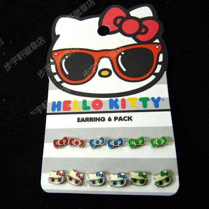 小耳钉女 迷你 简约 Loungefly hello kitty 耳钉套装组合女