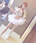 小花朵 Rave装 发饰 RIRI 头饰 三色 仙女 头箍 独家定制 蹦迪装