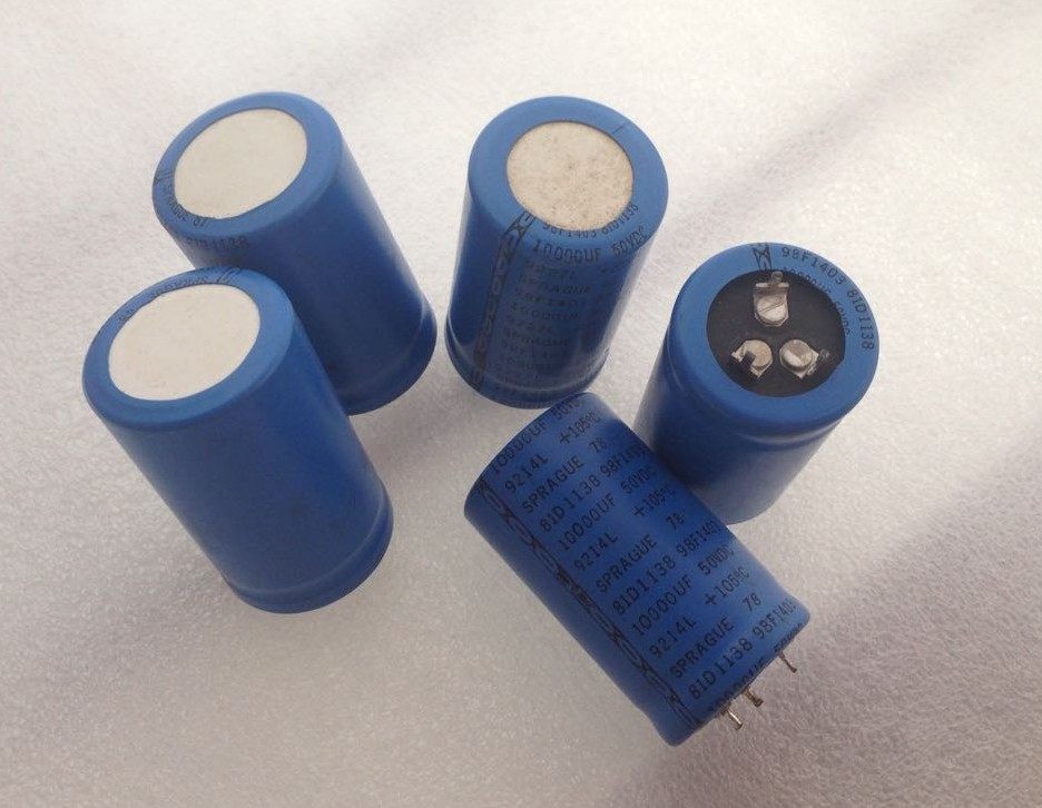 拆机 美国 SPRAGUE 思碧 50v10000uf 高级滤波电解电容化工