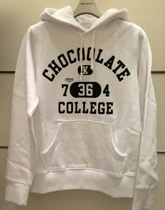 潮牌CHOCOOLATE 21秋冬款印花纯棉带绒情侣长袖连帽套头卫衣 3040