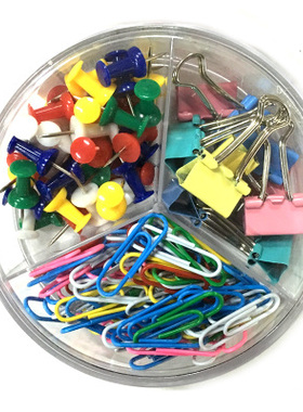 晨光ASC99361工字钉长尾夹票夹回形针曲别针皮筋三/四件办公组合