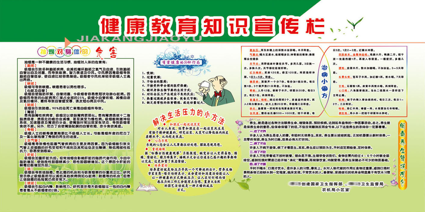 609办公装饰海报展板素材182健康教育知识宣传专栏(2)1