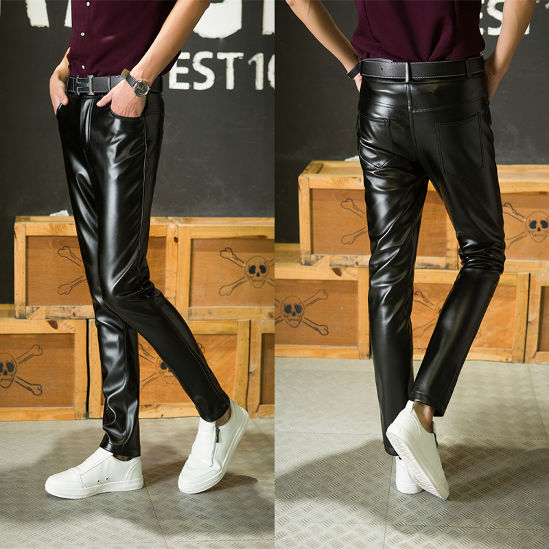 Pantalon cuir homme serré pour jeunesse pour automne - Ref 1476775 Image 1