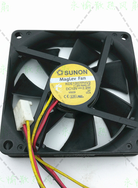 原装 SUNON/建准 KDE1207PHV2 12V 2.2W 7015 7CM 静音 散热风扇