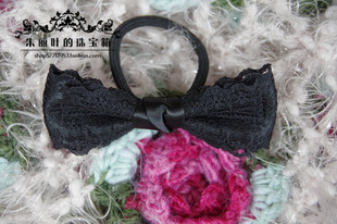 发卡头花 欧美日系韩国打折热卖 黑色蝴蝶结发饰头饰发夹新款 包邮