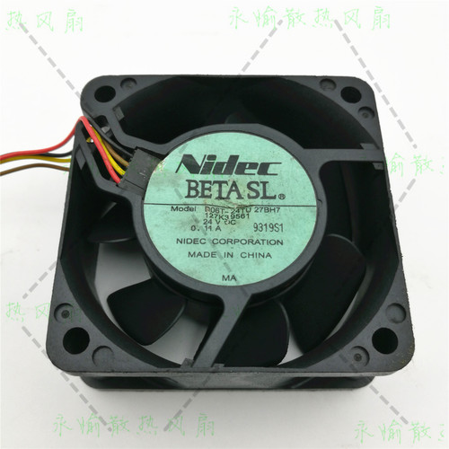 原装 nidec D06T-24TU 27BH7 6025 24V 0.11A 6cm 变频器散热风扇