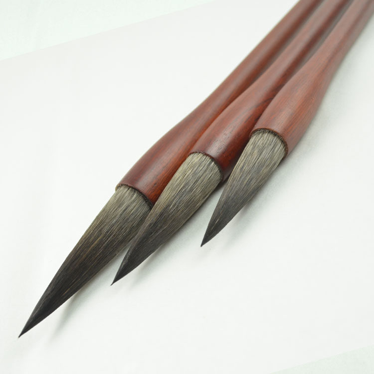 长锋灰鼠毛笔i大中小号灰鼠尾鼠须兼毫毛笔弹性好书画皆宜包邮