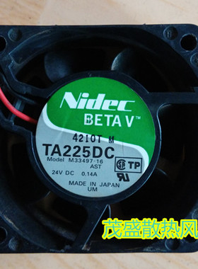 NIDEC TA225DC M33497-16 6025 24V 0.14A 双滚珠变频器风扇