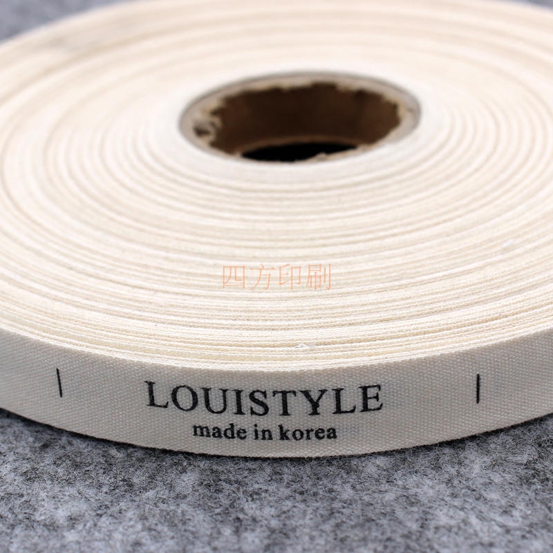 韩文服装纯棉领标商标现货 女装布标吊牌洗水标现货定做设计印刷