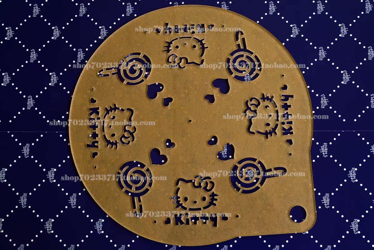 8等分/Kitty棒棒糖/糖霜模/糖粉筛/筛粉模/亚克力模/喷画彩绘手绘