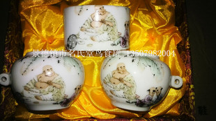 百灵食杯鸟食罐鸟食具水食水杯碗丁克杯3件套多种花形陶瓷杯鸟缸