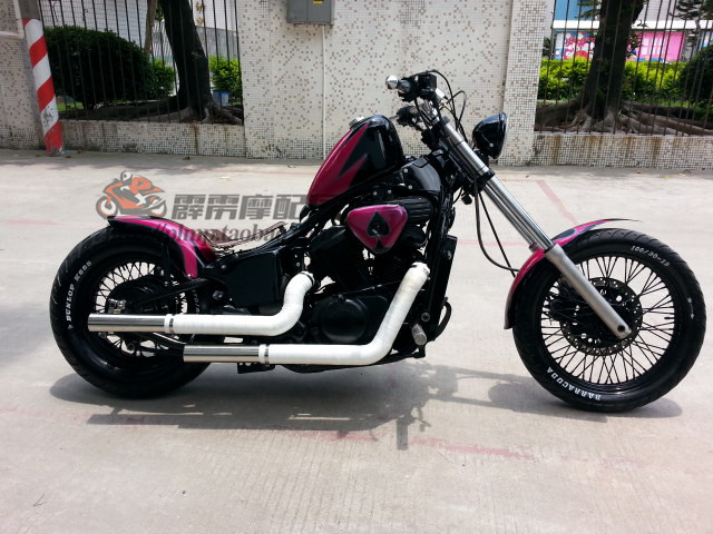 摩托车哈雷复古巡航铁马400天王250 400竞速之星400排气管现货