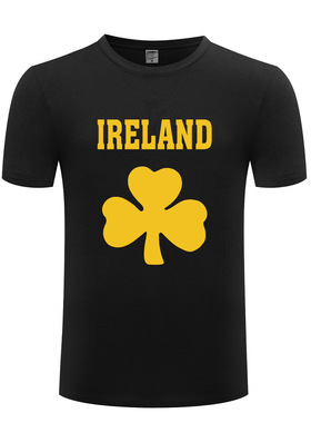 2017外贸男式短袖T恤 Ireland Shamrock 欧码男士纯棉T恤