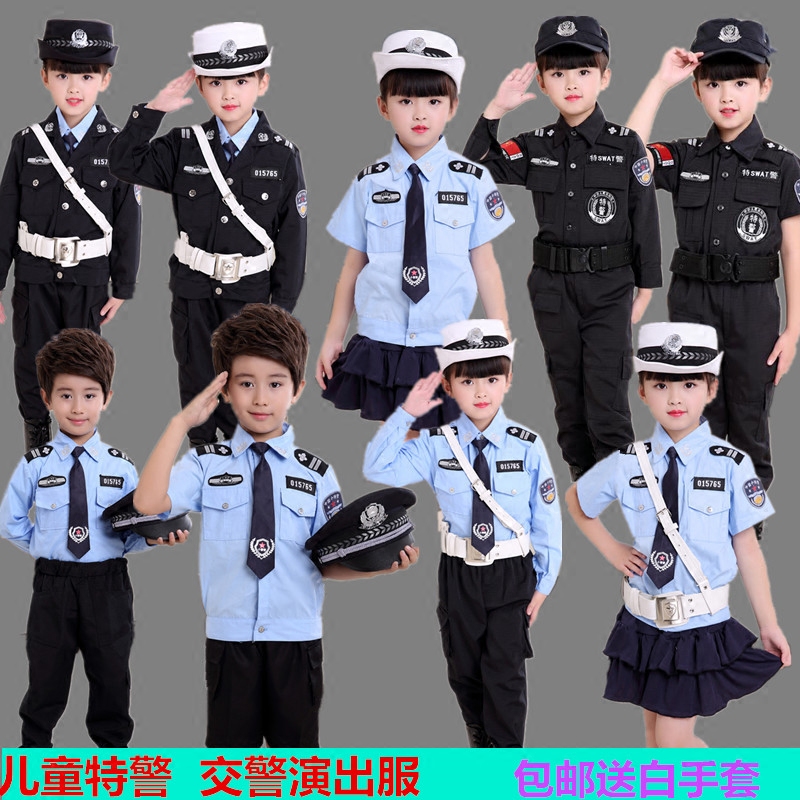 演出服男童幼儿园军装小交警