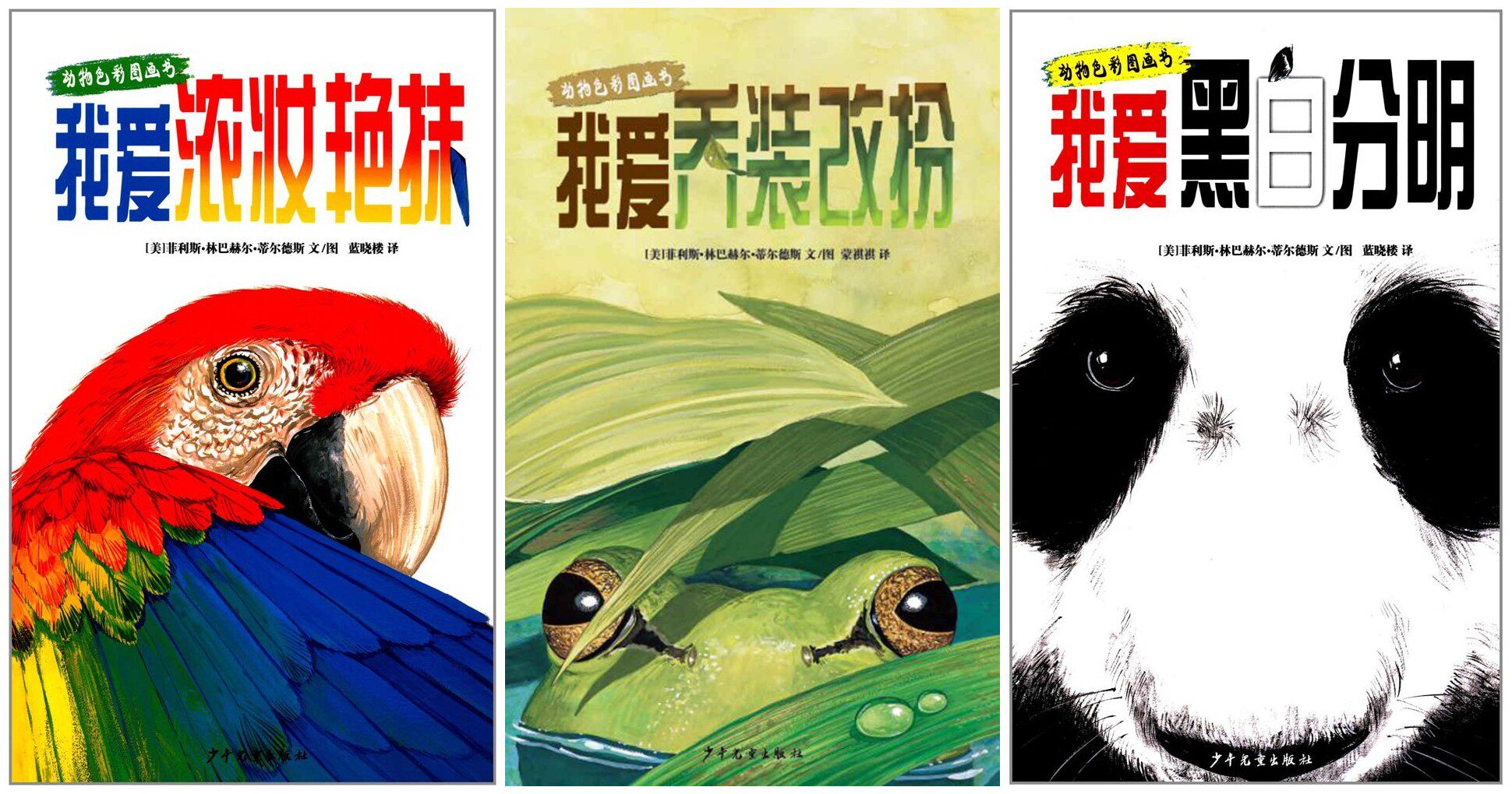 世纪 动物色彩图画书（全三册）:我爱乔装改扮+我爱浓妆艳抹+我爱黑白分明 菲利斯·林巴赫尔·蒂尔德斯 少年儿童出版社 动物颜色