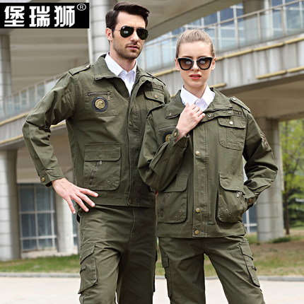 电焊工工作服套装男纯棉防烫工服春秋长袖加厚