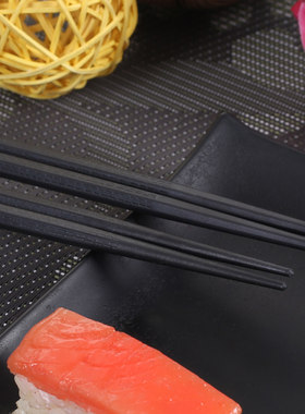 加粗尖头日本料理寿司10双合金筷