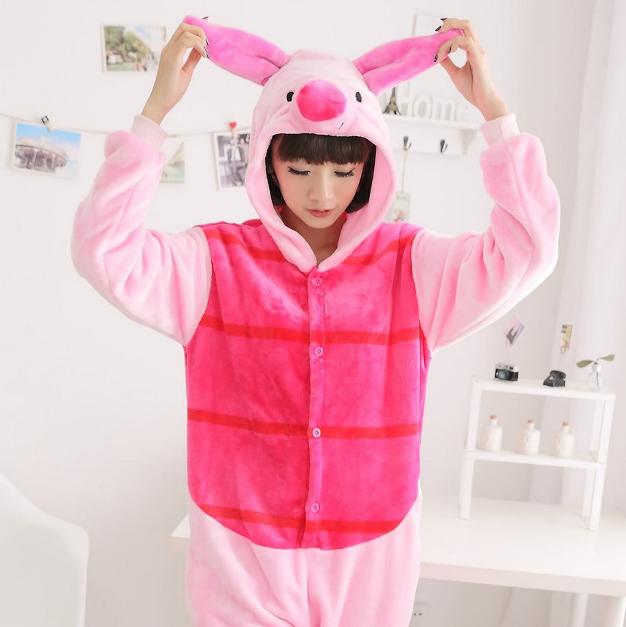 澳大利亚动物连体加厚情侣睡衣