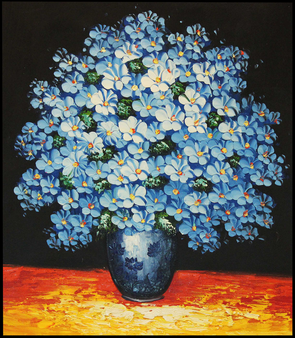 苏绣diy套件初学 花瓶静物油画 大画心40*46 新手入门礼品刺绣画